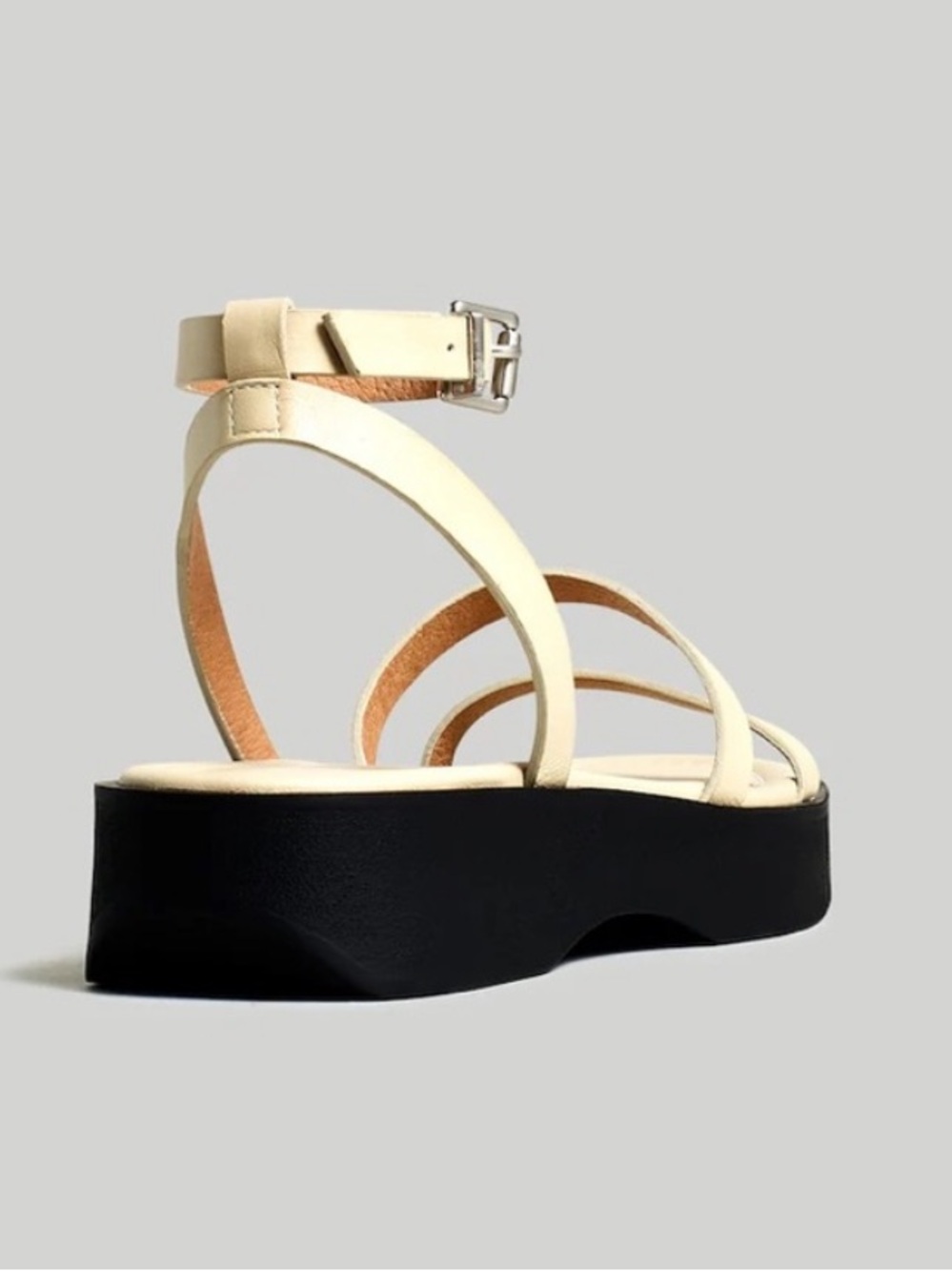 Madewell NWOT Birdie Double Strap Platform Sandal Sz 8 - Picture 6 of 8